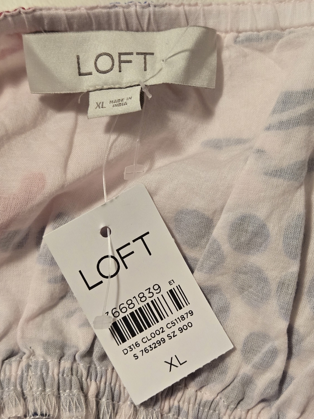 LOFT V-Neck Maxi Dress in Blue, Coral & Cream Fish Print - Picture 5 of 7